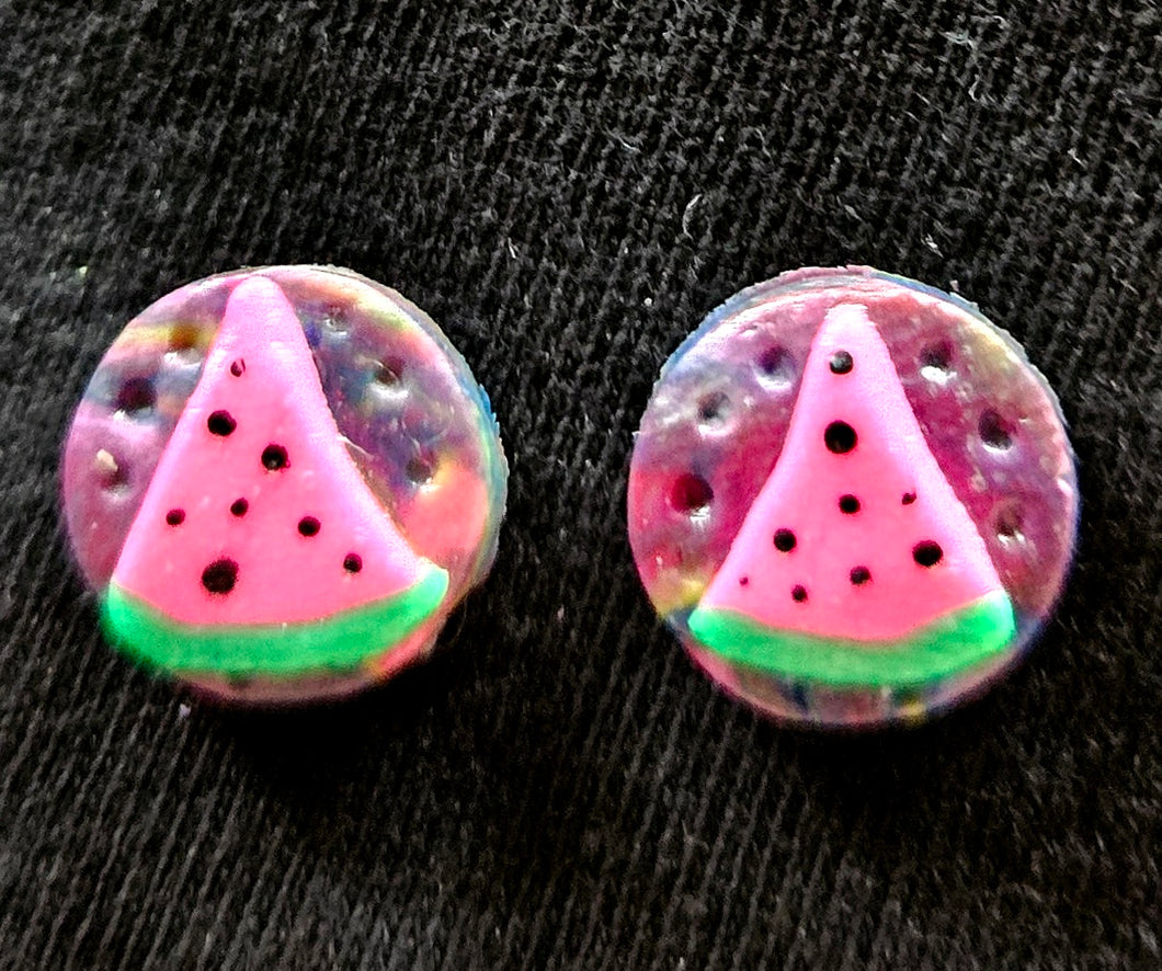 Mini Watermelon Slice Earrings