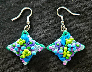 Diamond Alien Garden Earrings
