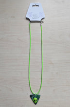 Load image into Gallery viewer, Triangle Green Alien Necklace
