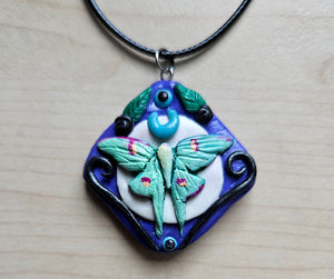 Luna Moth Celestial Necklace