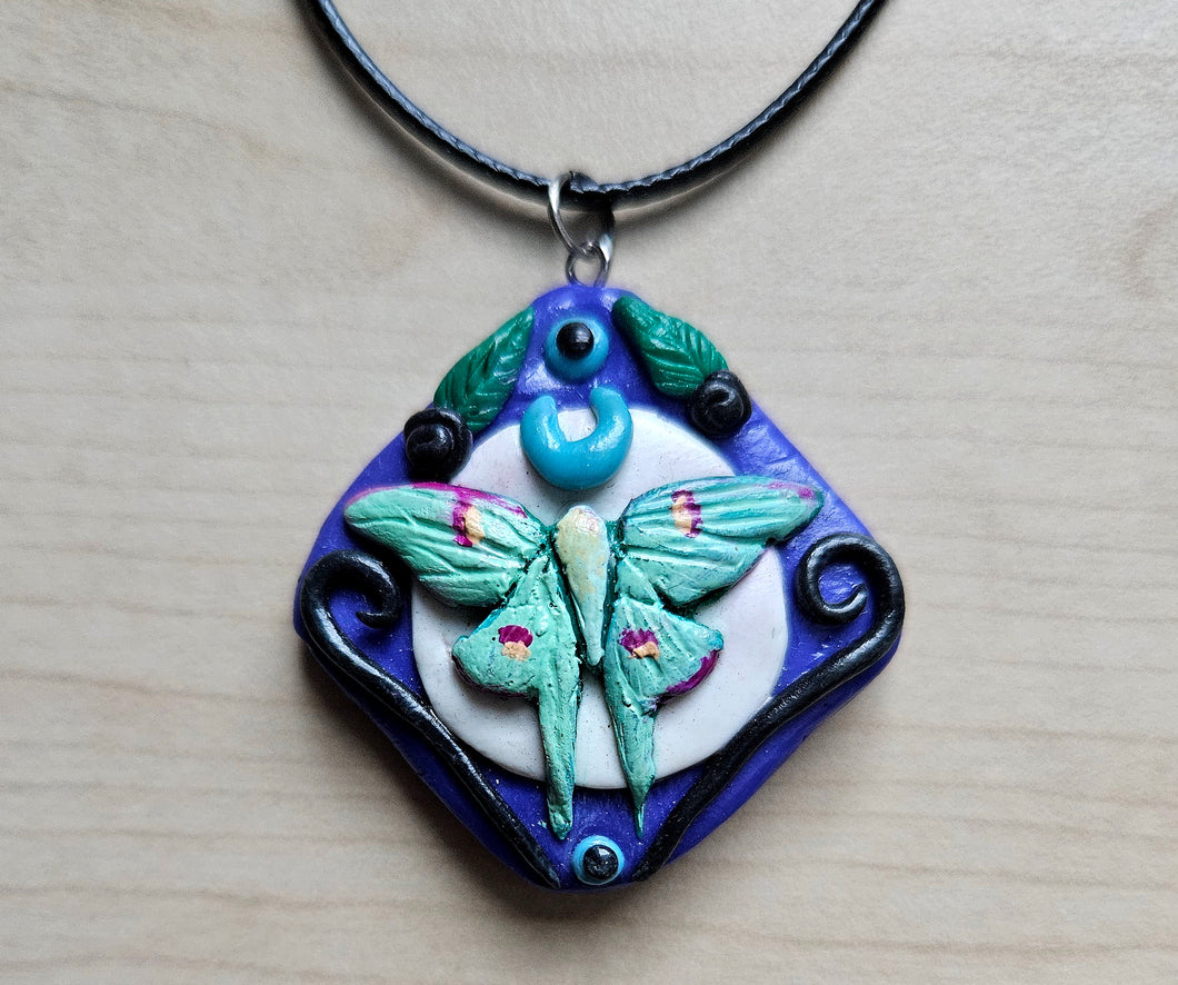Luna Moth Celestial Necklace