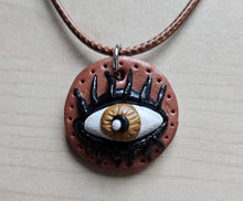 Load image into Gallery viewer, Brown/copper Eye Necklace
