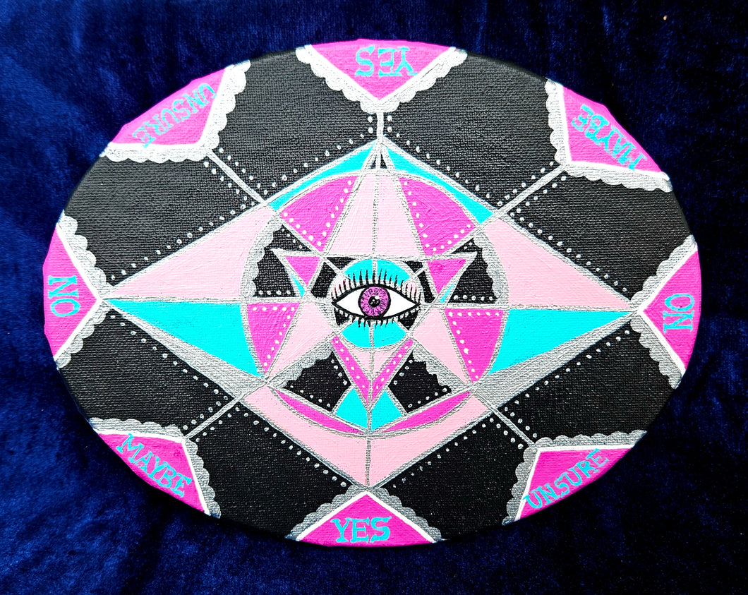 Pink and Teal Eye Pendulum Board